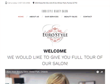 Tablet Screenshot of eurostylebeautysalon.com